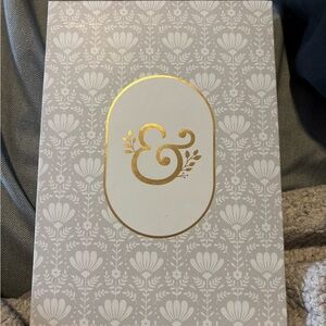 Elegant Gold & Cream Floral Box & Dot Grid notebook